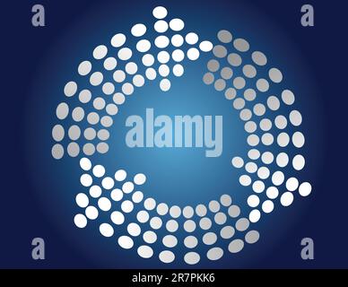 Background with arrows made of circles Stock Vector