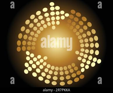 Background with arrows made of circles Stock Vector