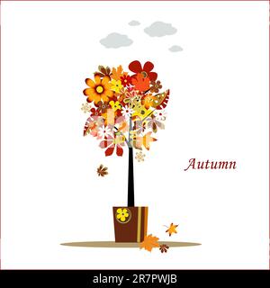 autumn tree vector illustration Stock Vector