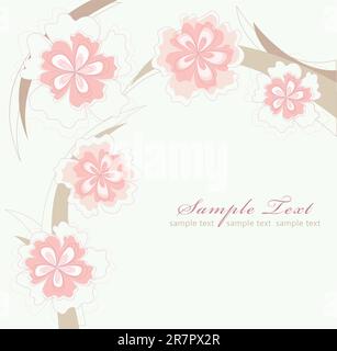 Romantic Pink Flower Background Stock Vector