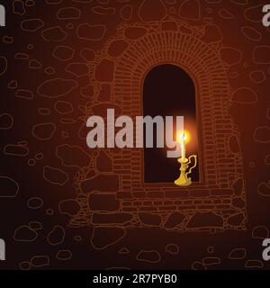 halloween background, this illustration may be useful as designer work Stock Vector