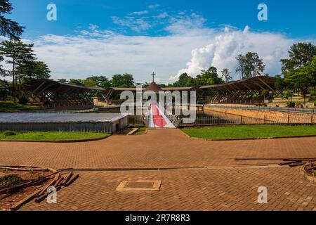 Scenic view of Catholic Basilica of the Uganda Martyrs, Namugongo, Kampala, Uganda Stock Photo