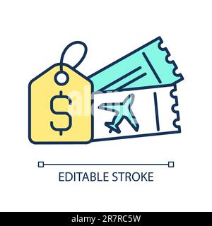 Budget travel RGB color icon Stock Vector