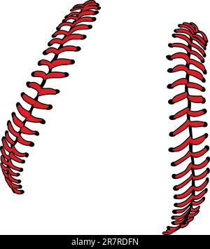 Softball Laces or Baseball Laces Vector Illustration Stock Vector