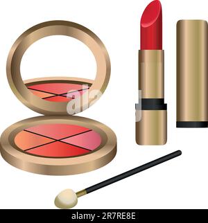 Cosmetics Set isolated on white background Stock Vector