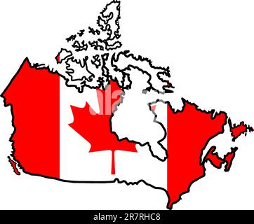 Illustration of Canada map Stock Vector Image & Art - Alamy