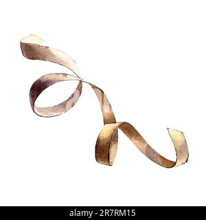 Realistic textured paper ribbon isolated on white background ...
