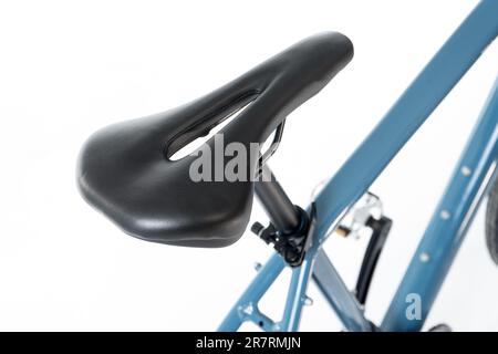 modern sport bicycle seat or saddle part isolated on white background Stock Photo