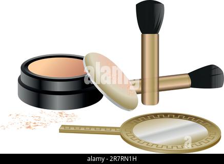 Cosmetics Set isolated on white background Stock Vector