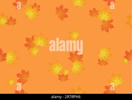 seamless background from autumn maple leaves vector Stock Vector