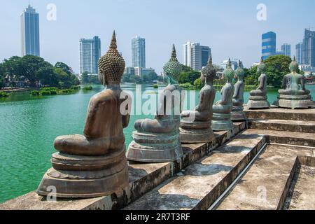 Gangarama Seema Malakaya Buddhist temple in Colombo, Sri Lanka Stock Photo