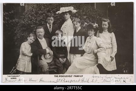 Theodore Roosevelt Family 1903 Stock Photo