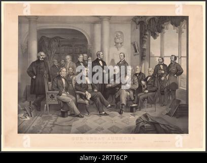 Our Great Authors 1865 Stock Photo