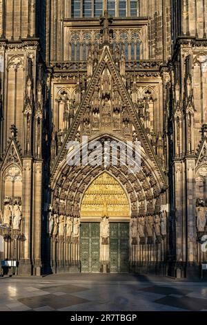 Entrance gate to Cologne Cathedral, Germany Stock Photo