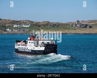 Strait between Fionnphort and Iona island, ferry to Iona Abbey, Scotland, UK Stock Photo