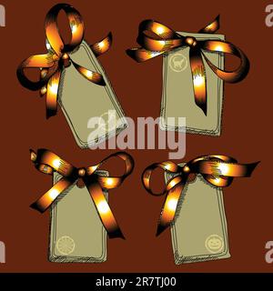 halloween tags, this illustration may be useful as designer work Stock Vector