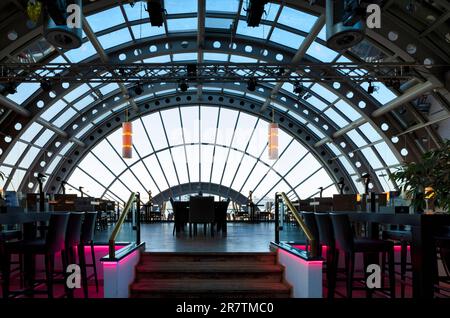 Interior view, restaurant under glass dome, KaDeWe Kaufhaus des Westens, Berlin, Germany Stock Photo
