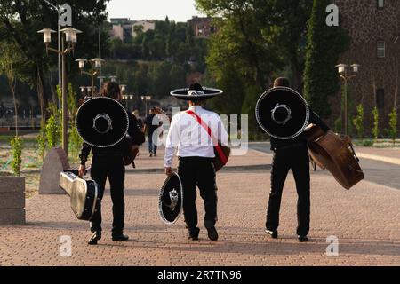 Mexican musician mariachi band on a city street. Stock Photo