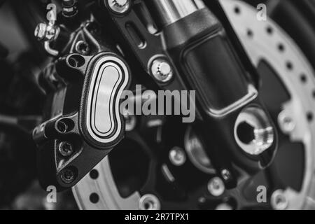 Front caliper and brake disc closeup Stock Photo - Alamy