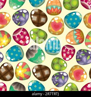 seamless Easter egg pattern Stock Vector