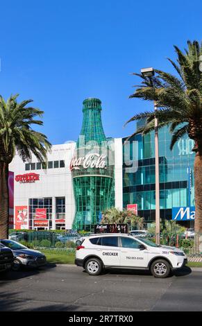 100-foot Coca-Cola bottle Showcase Mall Las Vegas Strip Las Vegas Nevada USA Stock Photo