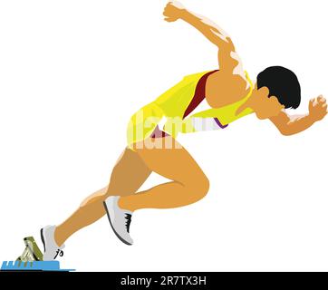 track runner clipart