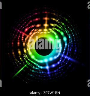 Abstract Solar system. Illustration on black background for design Stock Vector