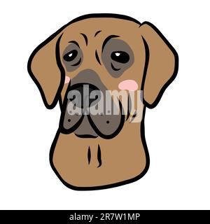 German Shorthaired Pointer dog cartoon vector illustration Stock Vector