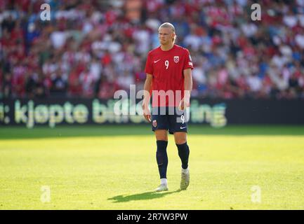 Norway's Erling Haaland during the UEFA Euro 2024 Qualifying Group A match at Ullevaal Stadion, Oslo. Picture date: Saturday June 17, 2023. Stock Photo