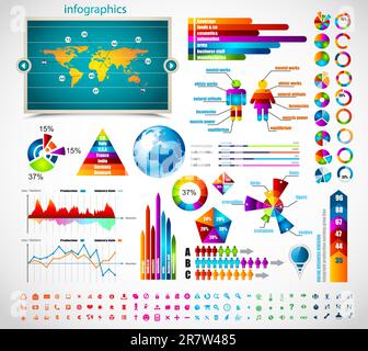 Premium infographics master collection: graphs, histograms, arrows ...