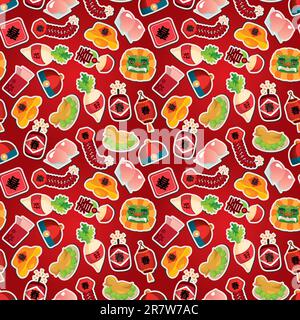 Chinese New Year seamless pattern Stock Vector