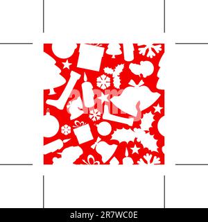 Seamless vector christmas pattern from various shapes Stock Vector