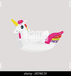 Inflatable Unicorn Stock Vector