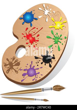 Paint board design, Art creativity tool and work theme Vector