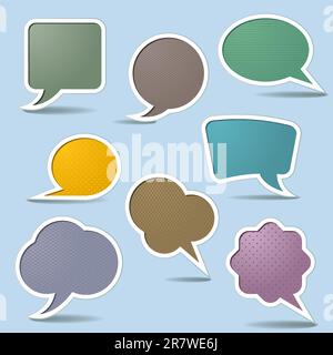 Collection Speech Bubbles, Isolated On White Background Stock Vector