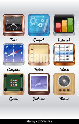 Icons for your computer,smartphone or tablet Stock Vector