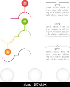 Colourful educational round infographic chart design element set Stock Vector