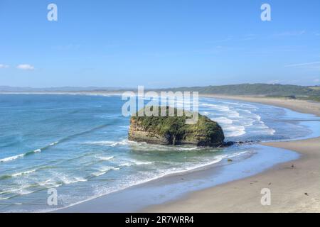 The ocean coast of the island of Chiloe in southern Chile. Stock Photo