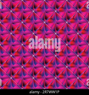 pyramidal pattern, abstract seamless texture; vector art illustration; image contains transparency Stock Vector