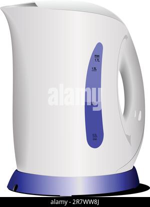 Shiny modern kettle. Vector illustration Stock Vector