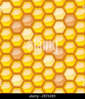Seamless honeycomb pattern, vector illustration, eps10, 3 layers Stock Vector
