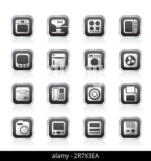 Home and Office, Equipment Icons - Vector Icon Set Stock Vector