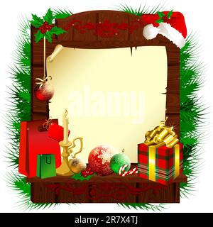 christmas background, this illustration may be useful as designer work Stock Vector