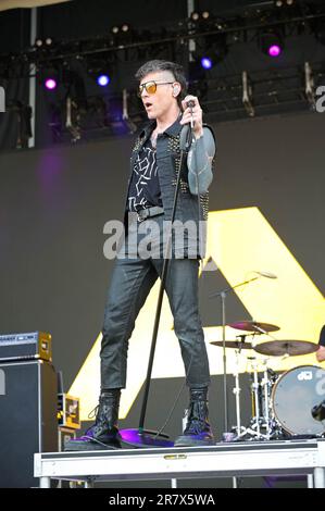 AFI lead singer Davey Havok performs during Day 2 of the 2023 Bonnaroo Music & Arts Festival on June 16, 2023 in Manchester, Tennessee. Photo: Darren Eagles/imageSPACE/MediaPunch Stock Photo