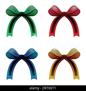 ribbons colored vectors, abstract art illustration; image contains transparency Stock Vector