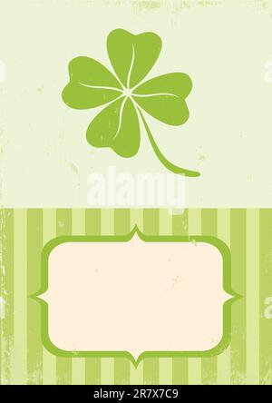 grunge nature clover plant with leaves design Stock Vector Image & Art ...