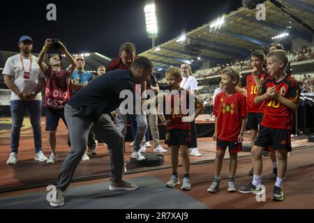 Brussels, Belgium. 17th June, 2023. Former Red Devil Eden Hazard pictured after a soccer game between Belgian national team Red Devils and Austria, Saturday 17 June 2023 in Brussels, the second (out of 8) qualification match for the Euro 2024 European Championships. BELGA PHOTO KRISTOF VAN ACCOM Credit: Belga News Agency/Alamy Live News Stock Photo