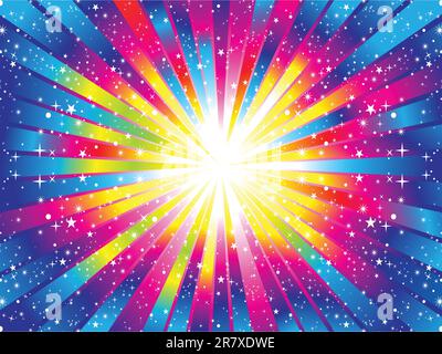 abstract colorful rainbow background vector illustration Stock Vector