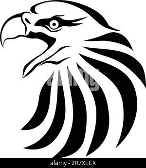 Eagle Head Silhouette illustration Stock Vector