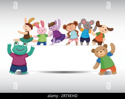 cartoon animal dancer seamless pattern Stock Vector